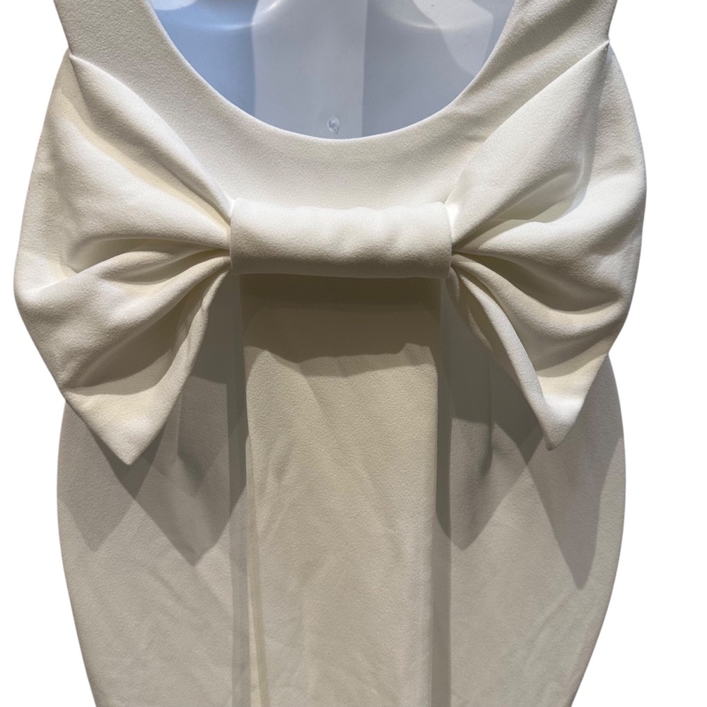Lulus Loving Fate White Bow Square Neck Backless Maxi Dress Size XS NWT - Picture 13 of 16